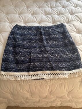 Fringed mini skirt